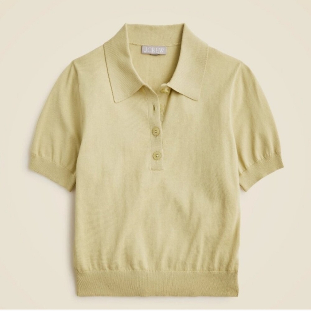 New J. Crew New Belmont Khaki Polo Sweater Short Sleeve Size 3XL